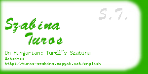 szabina turos business card